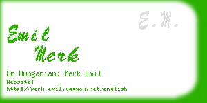 emil merk business card